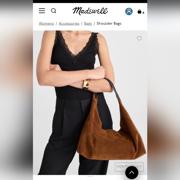 LIKE NEW SUEDE MADEWELL MYLIE BAG RUSSET - Picture 6 of 6